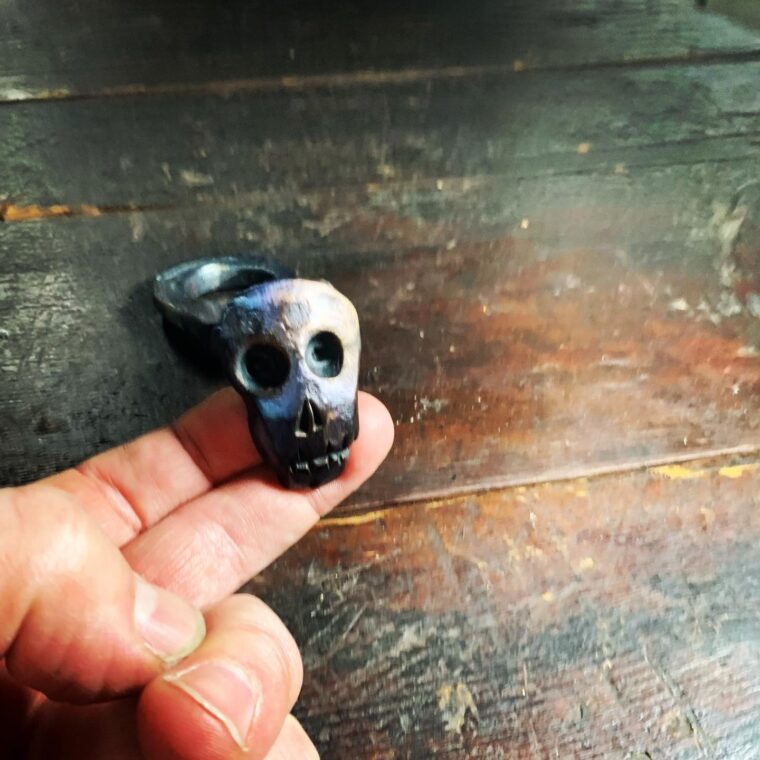 Railroad Spike Skull Bottle Opener - Image 2