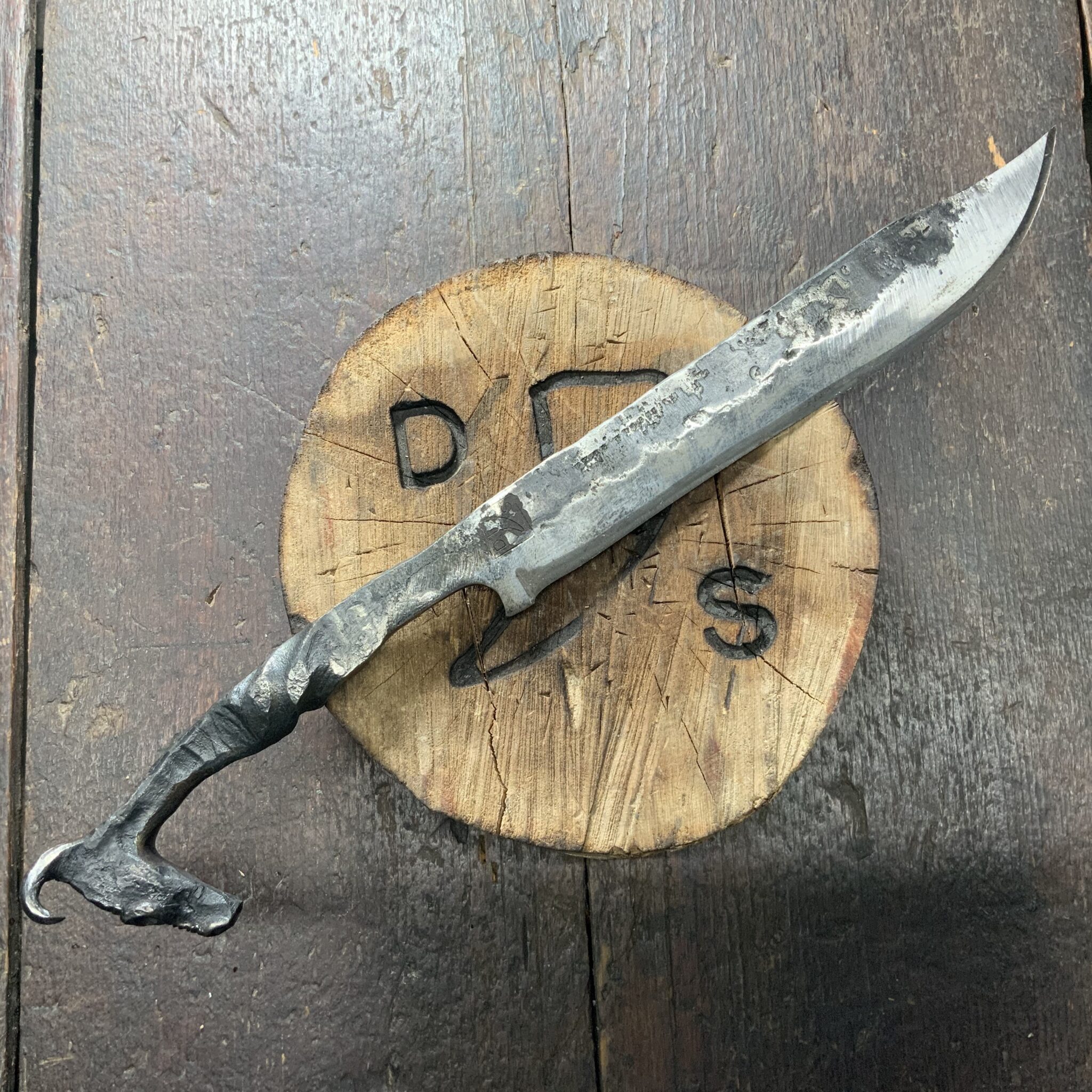 dragon railroad spike knife