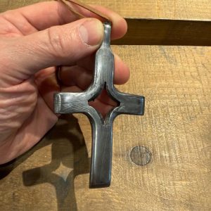 damascus cross pendant